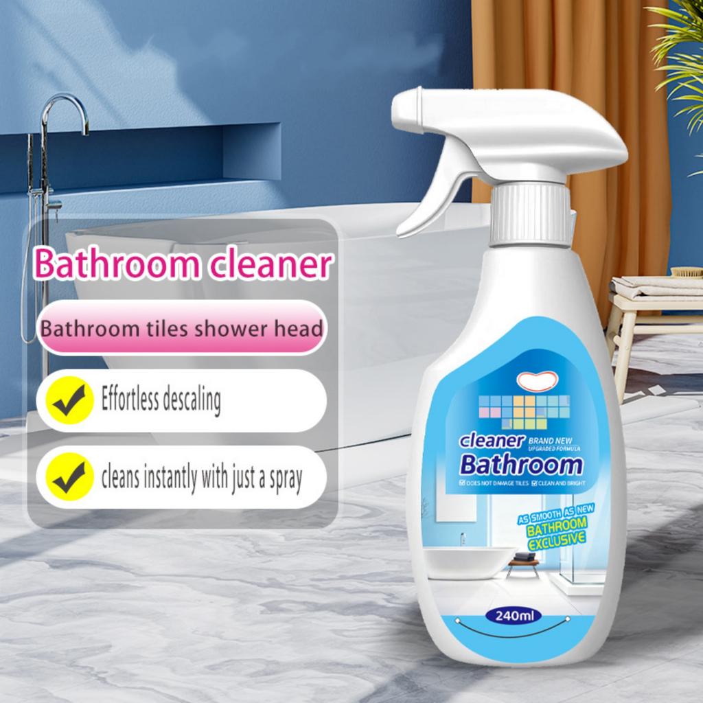 Środek do czyszczenia toalety i łazienki, Zaawansowana zielona technologia Spray czyszczący, Praktyczny środek do czyszczenia toalet Łatwy do czyszczenia płytek, Osadu z mydła, Kamienia kotłowego, Bez smug 240 ml