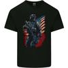 An American Soldier With USA Flag Army Marine Kids T-Shirt Childrens