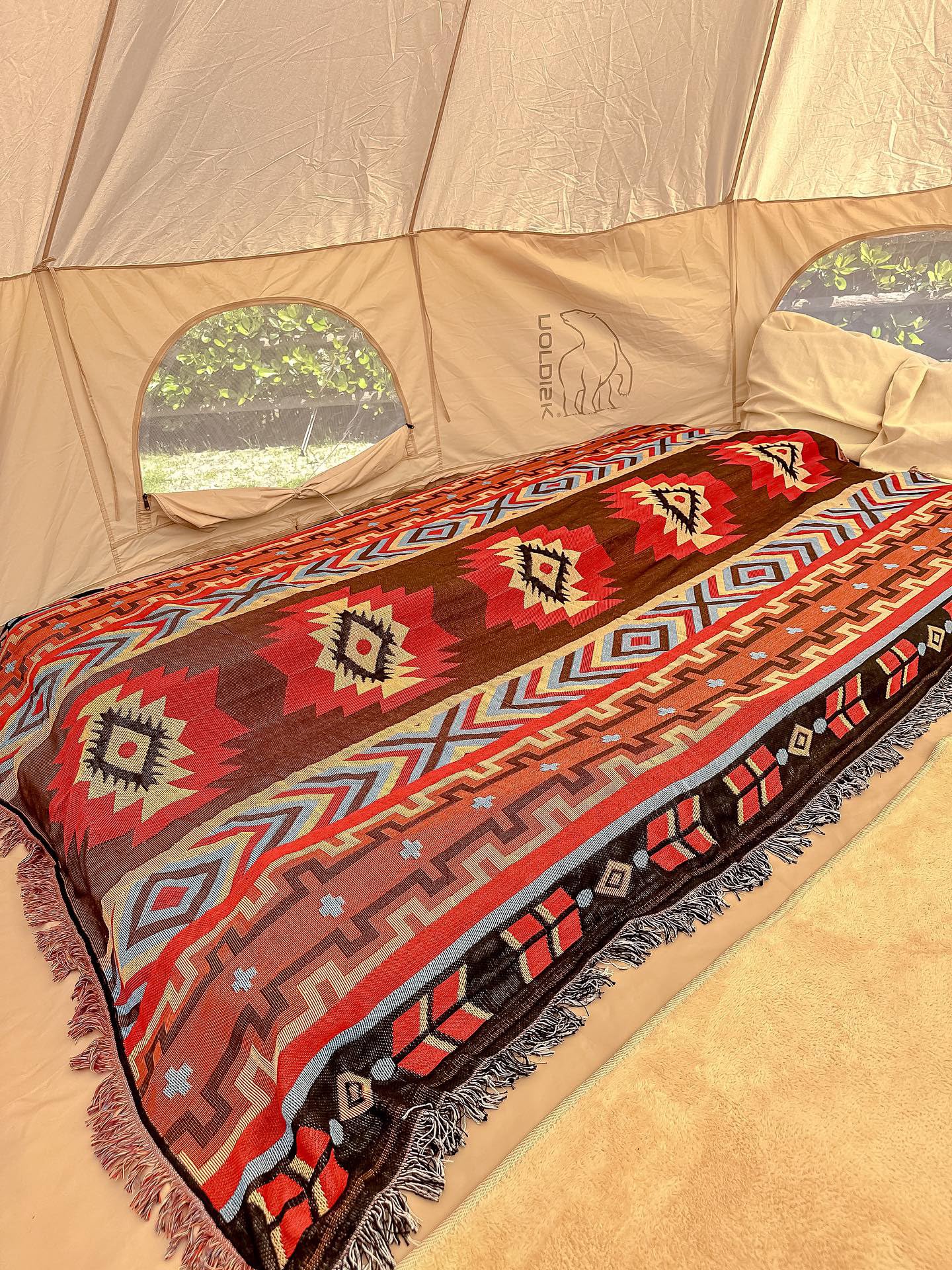 

Peel Forest El Paso Saddle Blanket Mexican Rug Native Pattern Ortega Pattern Camping Pad Large 180X 260 см Outdoor,