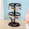 Rotating Earrings Display Stand Versatile Clear Jewelry Organizer Shelf Three Layer Rotating Jewellery Exhibition Rack