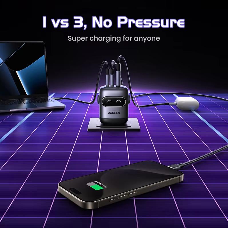 Ugreen Încărcătoare de 30W și 65W cu nitrură de galiu Tip Robot Încărcător rapid Type-C Potrivit pentru telefoane Apple și computere laptop
