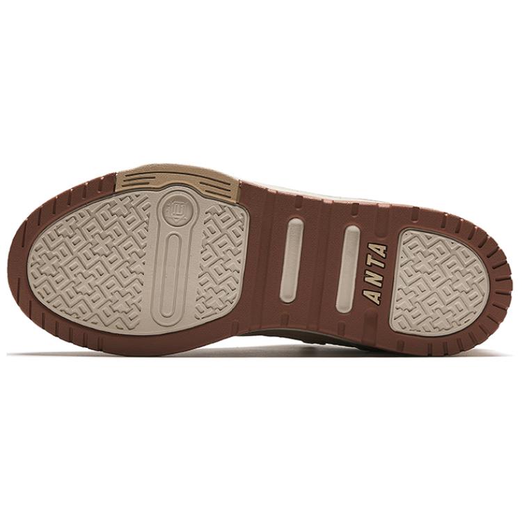 Anta Non-Slip Wear-Resistant Low-Top Skate Shoes Men Sneakers Brown 912428002-2