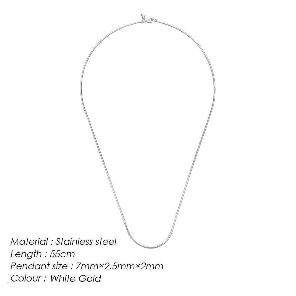 EManco High Quality Stainless Steel Gold Plated Snake Octagon Bone Chain Necklace Simple Suitable for Men's Party Fine