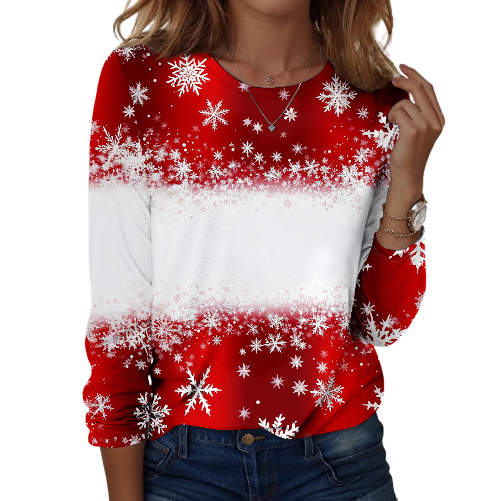 

Женская модная повседневная блузка с длинным рукавом и круглым вырезом, пуловер с принтом S белый