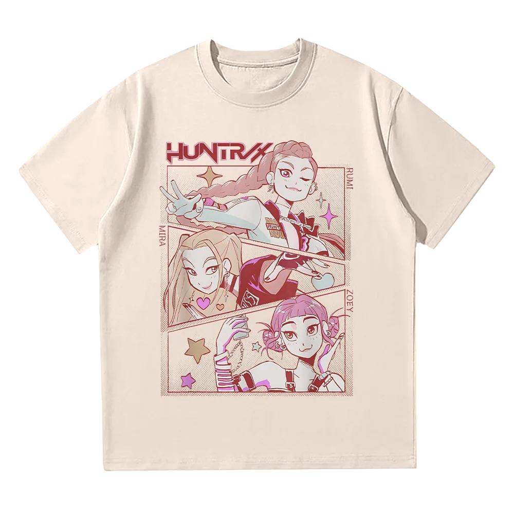 Anime printed T-shirt for women, cute round neck T-shirt, short sleeved summer casual women's clothing