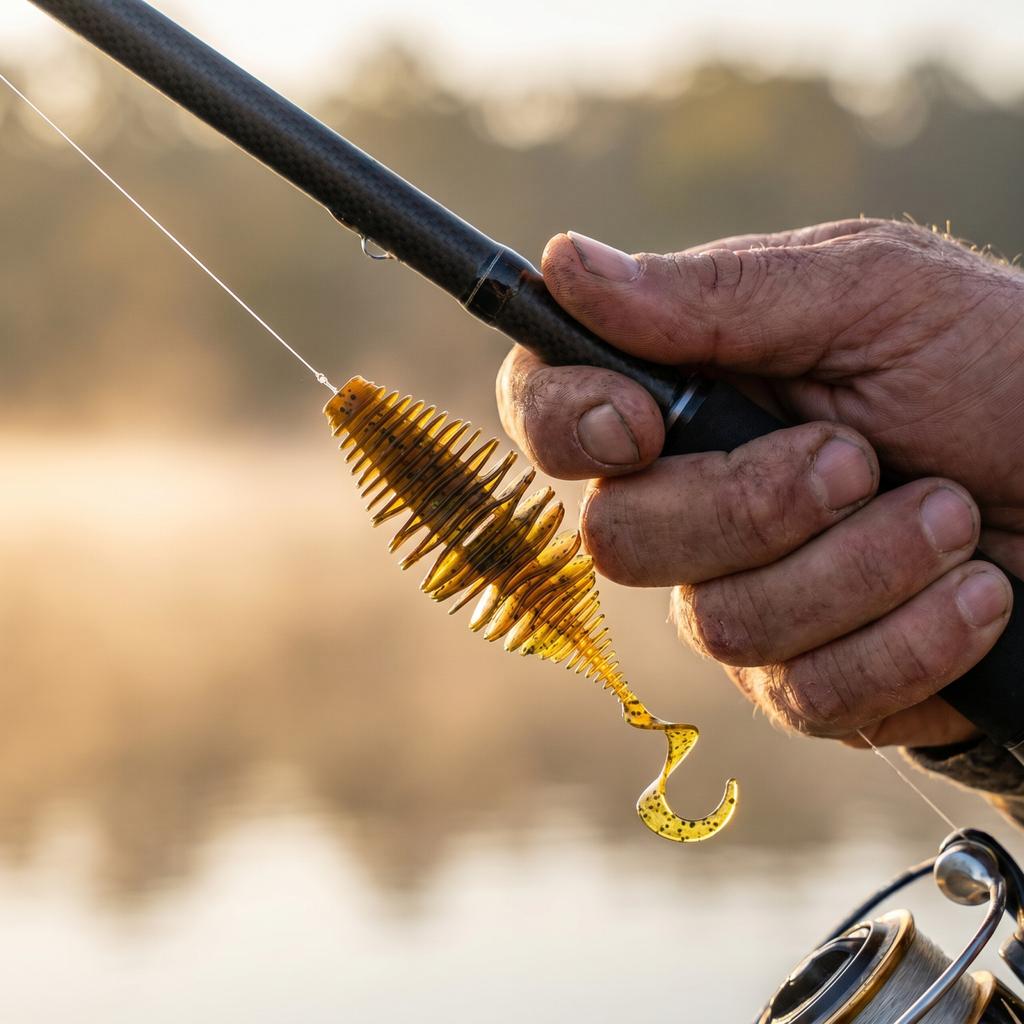 7cm Soft Plastic Fishing with Tail, Flat Soft for and Trout