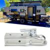 Adjustable Trailer Coupler 2-1/2in Channel Secure Coupling for 2in Hitch Ball 3500lbs Weight Capacit
