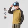 Zuoxi Boys' Color-Block Anti-Static D-Velvet Mock Neck Thermal Tee