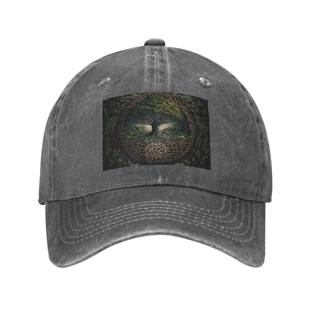 Yggdrasil Tree Of Life Celtic Baseball Caps Washed Denim Hats Adjustable Casquette Sports Baseball Cowboy Hat for Unisex