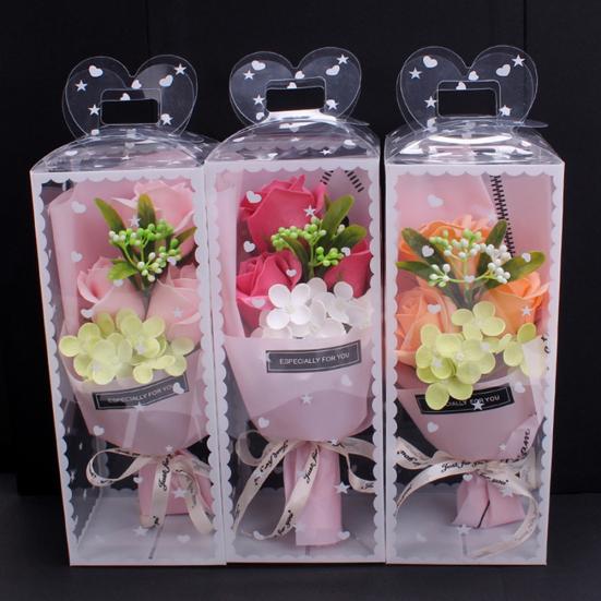 1 Bouquet Artificial Soap Mother Day Rose Flower Valentine Gift Wedding Decor