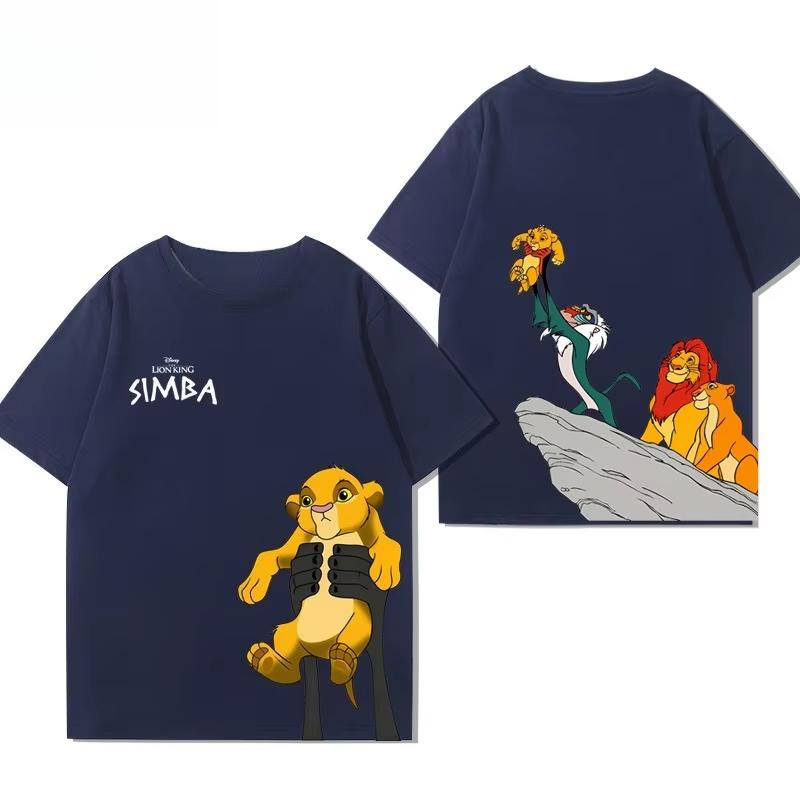 The Lion King Simba Anime Peripheral Short Sleeve ParentChild Summer American Versatile Casual Loose TShirt Top