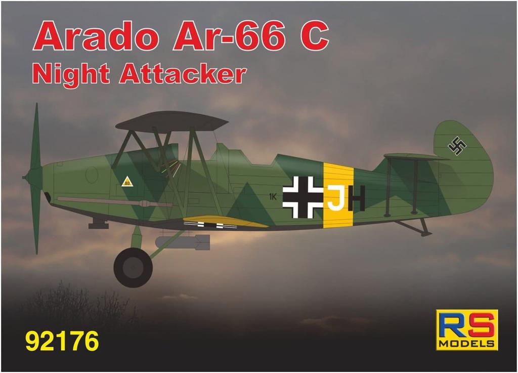 RS Model 1/72 Scale Arado 66C Night Attack Aircraft 92176 Plastic Model