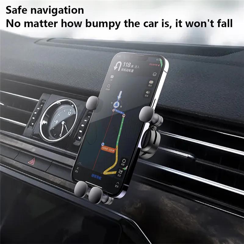 Gravity Car Mobile Phone Holder Air Vent Mount For IPhone Xiaomi Samsung Universal Stand Smartphone Support Automatic Portable