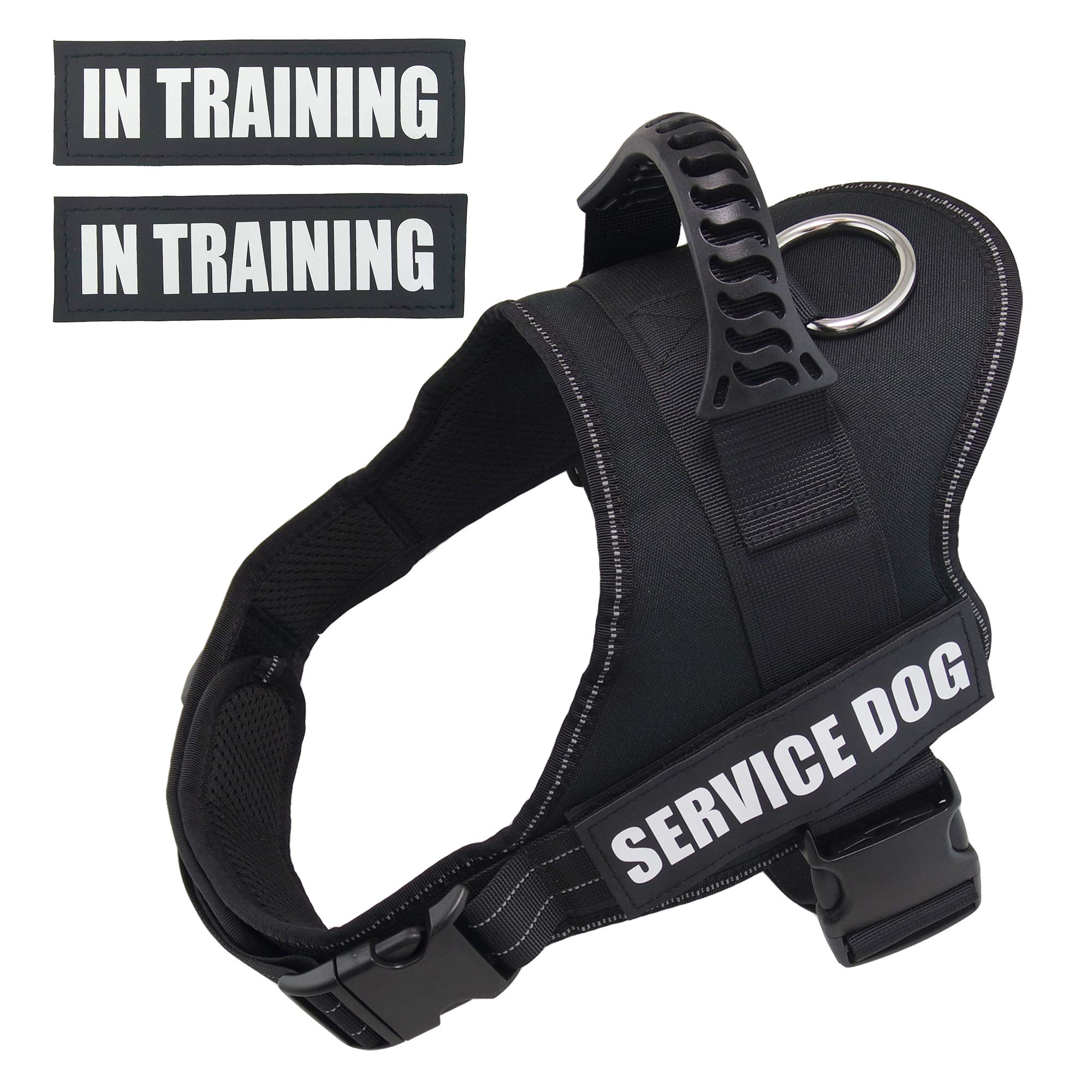 

Mudinpet Dog with for Nighttime Harness, Mesh, Handle, Adjustable, Walks, Training, Use, Anti-Pulling, Anti-Escape чёрный