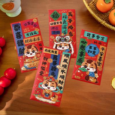 6 Pcs Chinese New Year Red Envelopes 2026 Year of The Horse Lucky Money Packets Red Hong Bao for Spring Festival Lunar New Year