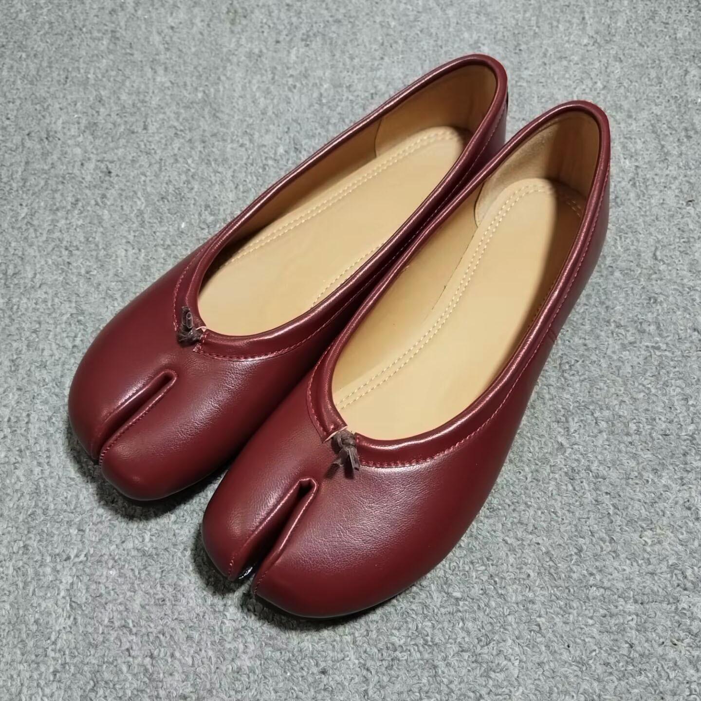 Classic Retro Tabis Shoes Women Black Ballets Flats Split Toe Women Mary Janes Dress Loafers Ballerina Zapato Mujer 35 4390₽