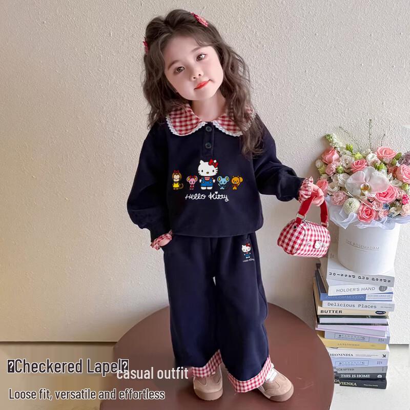Hello Kitty Girls  Plaid Two-Piece Set 130