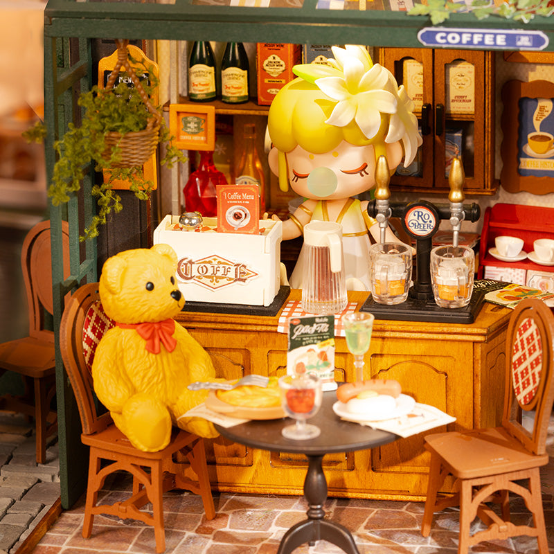 ROBOTIME Rolife 3D Puzzles Tipsy Restaurant DIY Miniature House DG167