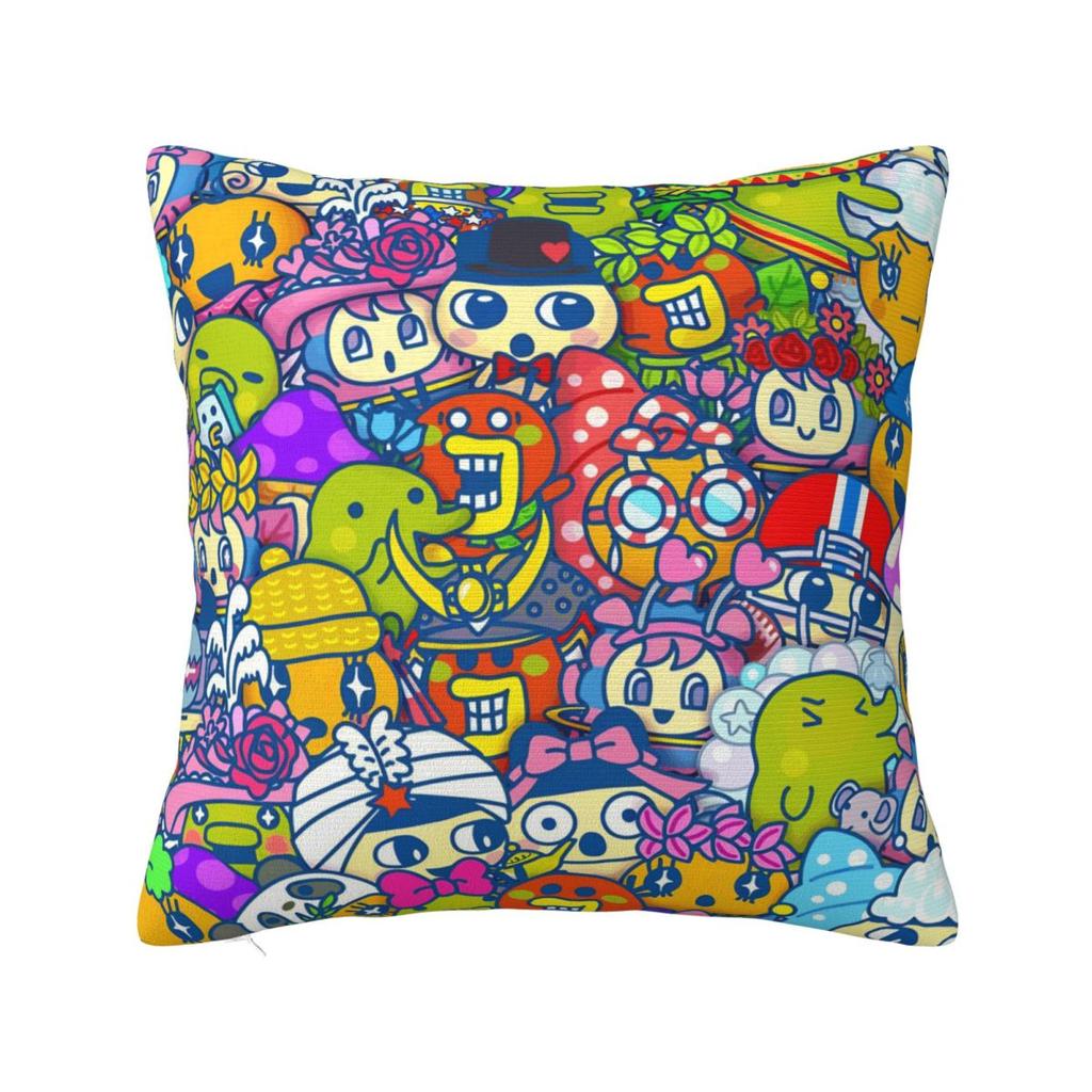 Japan Kuchipatchis Pillow Cover Funny Mametchi Cushion Cover Soft Custom Pillow Case Kawaii Pillowcases For Sofa Car Home Decor