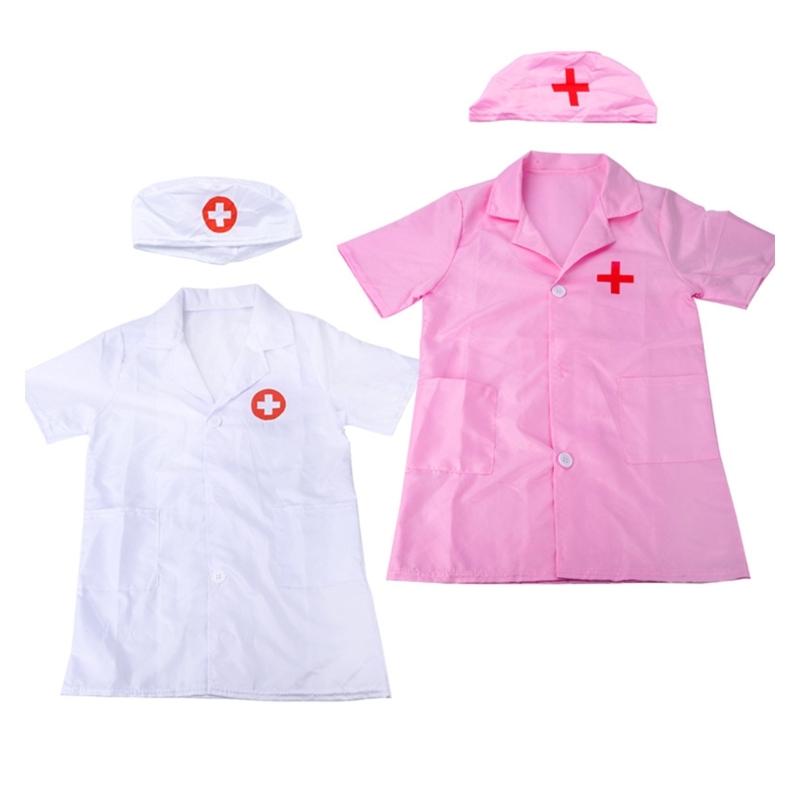 Kids Doctor Coat Set Children Cosplay Dressing Up Doctor Costume for Boys and Girls Cosplay Halloween Doctor Costumes