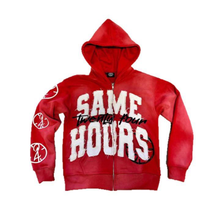 2025 European & American Trendy Letter Embroidery Hooded Sweatshirt for Autumn/Winter