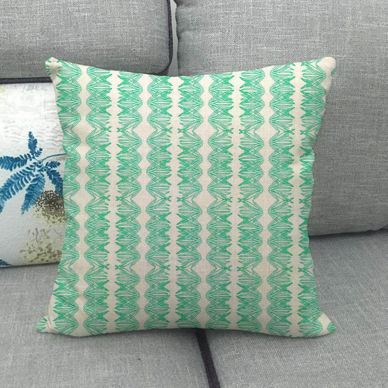 Simple Geometric Patterns Digital Printing Short Plush Pillow Covers For Car Sofa Office Cushion Cover Home Goods 60X60Cm