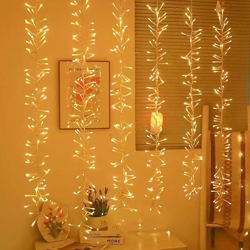 LED Firecracker String Lights - Vibrant Festive Atmosphere for Christmas and Holidays Plug-in 3x1m, Eight Functions