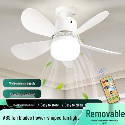 Luz de Ventilador de Techo LED Regulable - Velocidad Ajustable Rosca E27 para Habitación de Niños