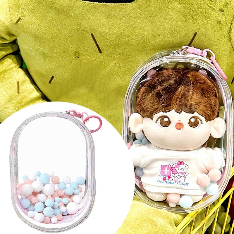 Doll Storage Bag Doll Display Case For Collectors Thick Clear Figure Display Bag Figures And Dolls Carrying Bag For Stationery