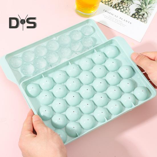 Iskubbricka Rund Smaklös PP 33 Grids Cocktails Återanvändbar istrågform