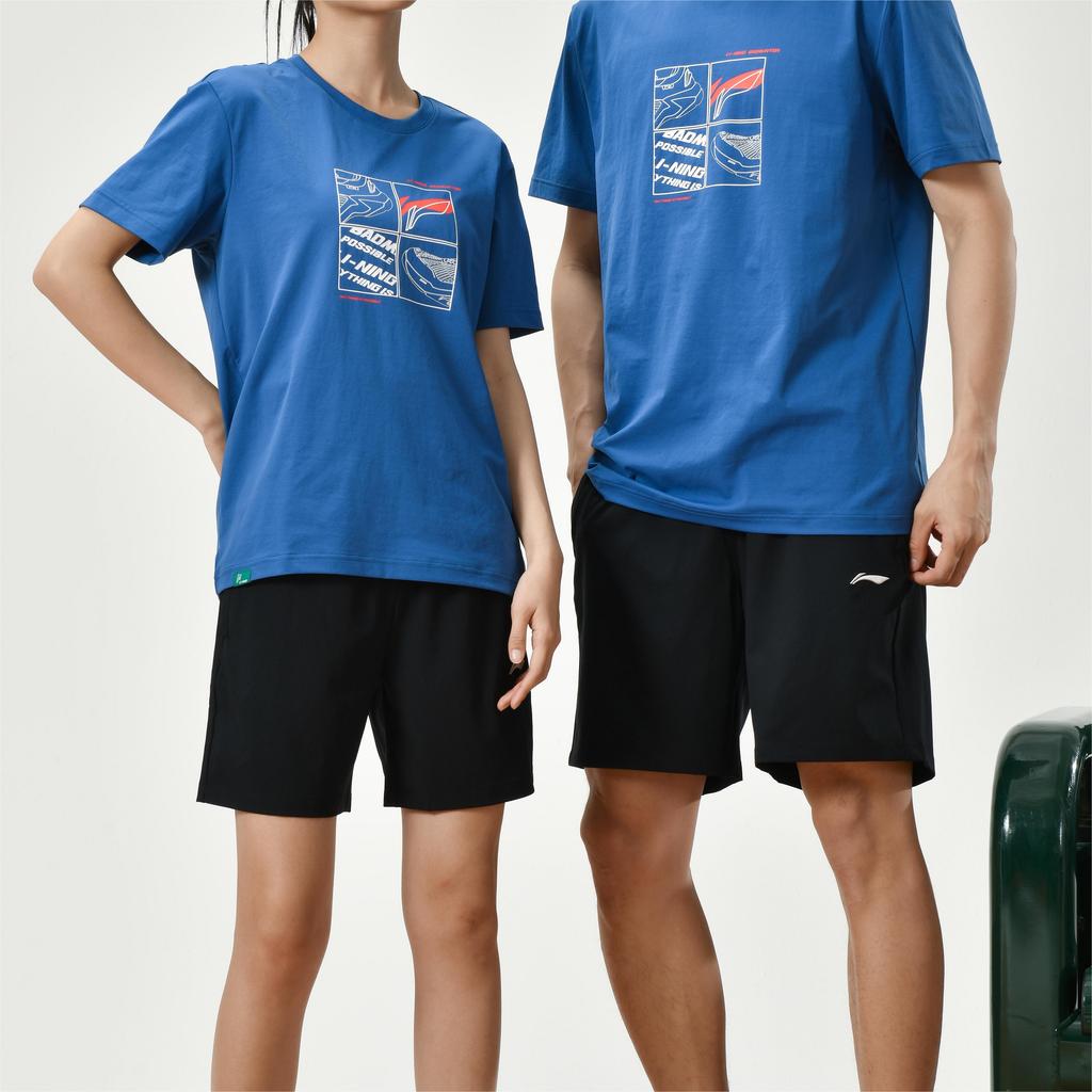 Li Ning Table Tennis Series Soft Quick-Dry Antibacterial Casual Shorts Men shorts Black AKSS437-1