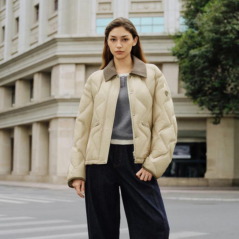 Tanboiler Women's Lightweight Lapel Down Jacket