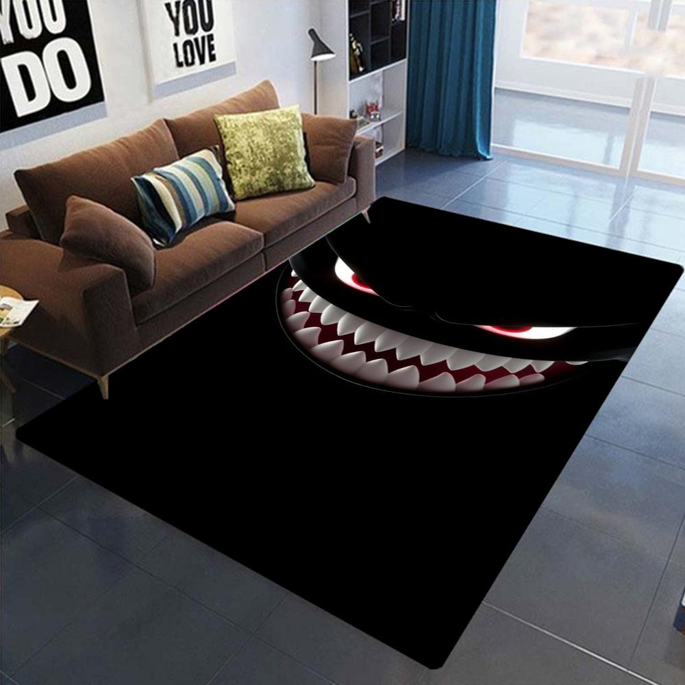 Cartoon-Tierdruck-Teppichmatte rutschfeste Rückseite Teppich Niedliches Kaninchenmonster 3D-geprägtes Design für Kinderzimmer Heimdekoration Stil