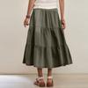 Ladies' Fashionable Retro Button Long Denim Skirt