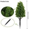 2pcs Artificial Pine Needle Christmas Trees - Realistic Indoor/Outdoor -Resistant Plastic Mini Holiday Decor for Garden & Patio