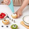 Silikon Spritzbeutel und Tüllen Set DIY Kuchen Dekorationsset mit Edelstahl Düse Wiederverwendbarer Spritzbeutel Gebäck Kuchen Backwerkzeug