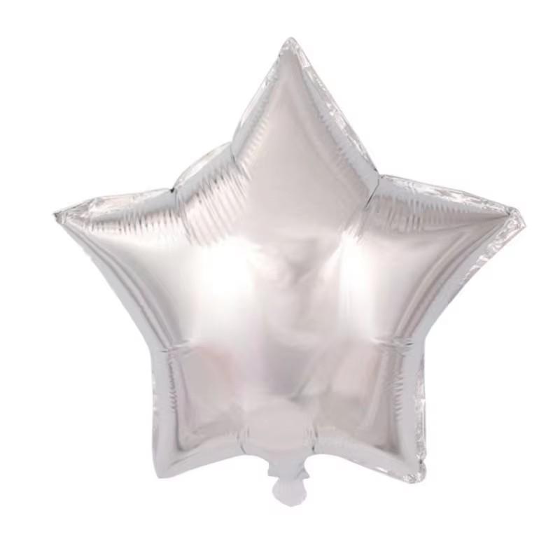 50pcs Five-point Star Aluminum Film Balloon Children Toy Gift 1st Birthday Party Wedding Decorations Pure Air Globos Supplies