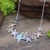 New enamel color geometric star necklace, women's creative exaggeration, high-end five-pointed star necklace