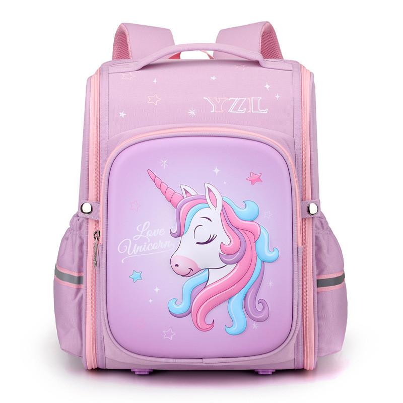 

Fashionable Children s Backpack For Boys And Girls In Grade 1-2 Kindergarten Breathable Reduce Burden Support Spine Deep Blue/pink/purple S Фіолетовий