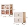 2-Layer Multifunction Storage Cabinet Dustproof Clothes Wardrobe Large Capacity Flexible Sundries Cabinet for Bedroom Livingroom