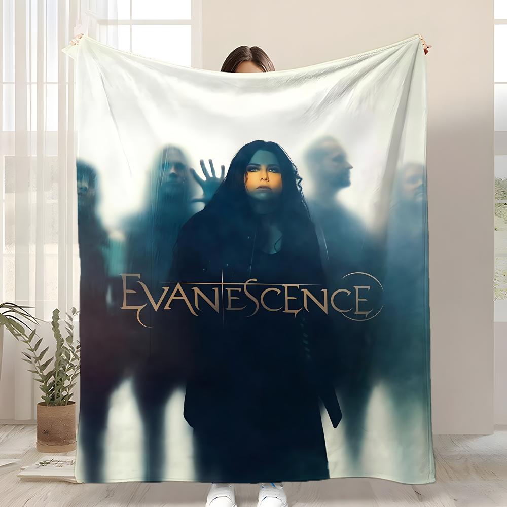 Band Evanescence Throw Kid-Friendly Flannel Throw Blanket Soft Warm Anti-Static Washable All Season 75x90cm