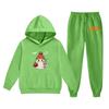 Kids Halloween Hoodie Set with Graphic Print Pullover Sweatshirt and Matching Pants Comfortable Casual Outfit for Boys and Girls