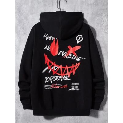 New High Quality Men'S Streetwear, Graphic Print Fashionable Cotton Soft Outdoor Sports Hoodie