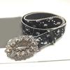 Rhinestones Buckle Belt for Woman Waist Decors Pants Belt Simple Belt Jeans Pants Decorative Belt Multiuse Waiststrap