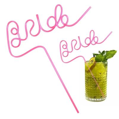 30pcs Bride To Be Straw Wedding Bridal Shower Decoration Favors Bachelorette Hen Party Bar Supplies Wedding Gift Team Bride