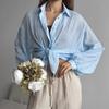 New Casual And Fashionable Solid Color Women's Summer Thin Shirt