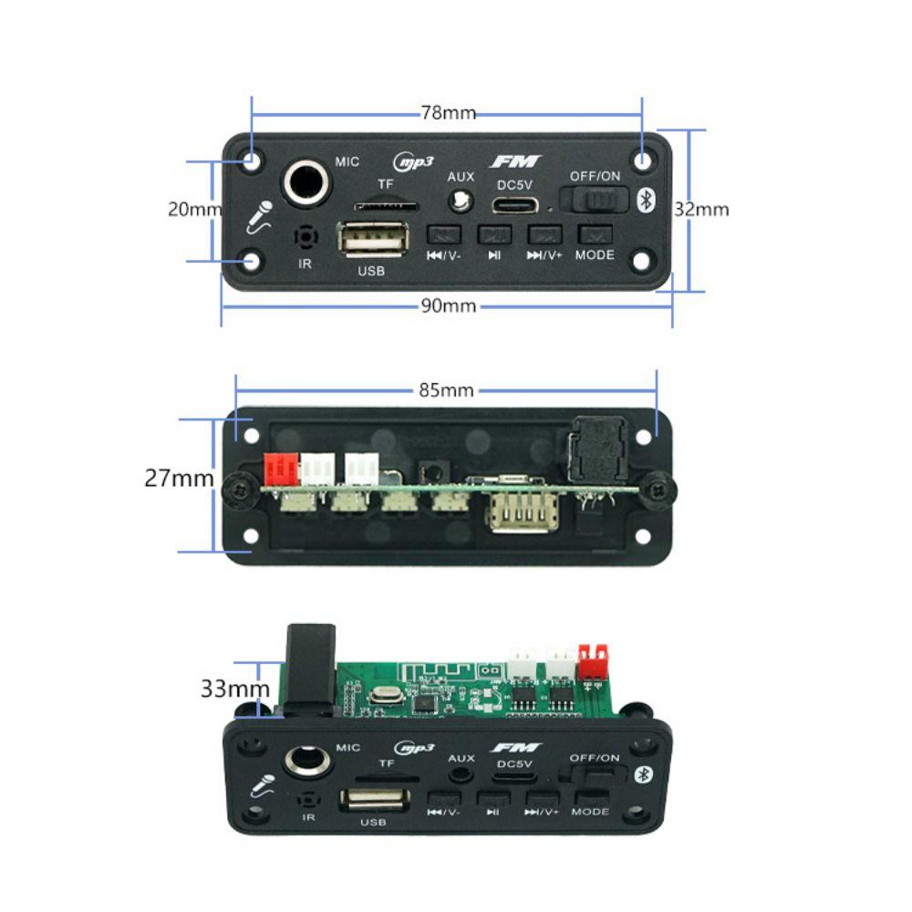 FM Radio Module Audio Amplified Decoding Module Wireless Bluetooth FM Radio Module  Car