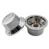 Musiclily Pro Inch Standard Stratocaster 1 2 for USA Stratocaster Chrome of Knobs, Volume, Tone, Guitars, (Set 3)
