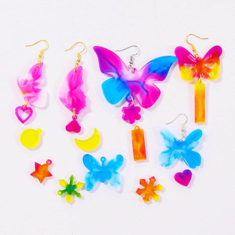 Bowknot Earrings Silicone Mold Epoxy Resin Molds Chinese Style Pendant Keychain Casting Molds with Hole for DIY Crafts