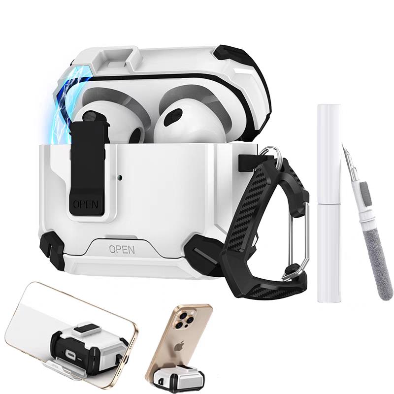 for AirPods 4 Magnetic Automatic Switch Safety lock Protective Shockproof Shell with Cleaning Kit for Airpods 4 Generation Case